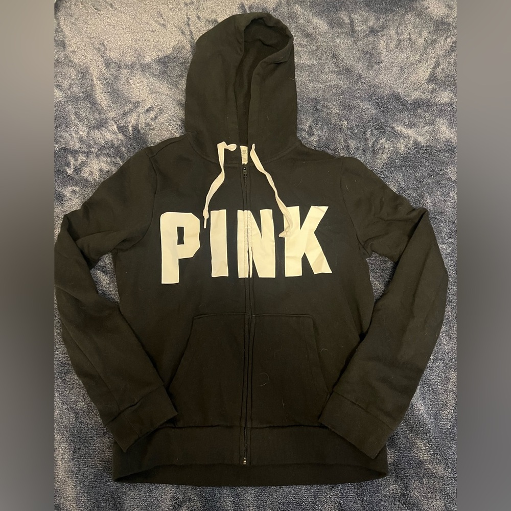PINK Victoria's Secret Black Zip Up